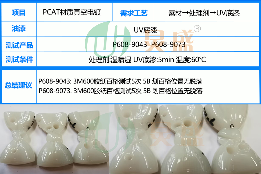 PCAT材质真空电镀UV底漆附着力差易脱落解决方法案例